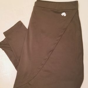 SNOGA 1X Wrap sport skirt ankle length leggings OLIVE GREEN
